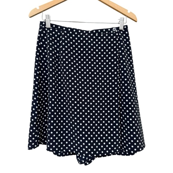 Vintage 90s Polkadot Skort Size Medium Navy White Northern Traditions - Picture 6 of 6